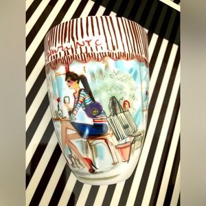 Rare Henri Bendel Cafe Girl Mug
